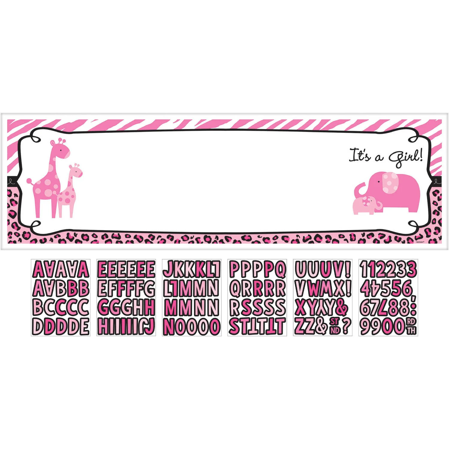 Sweet Safari Girl Party Banner