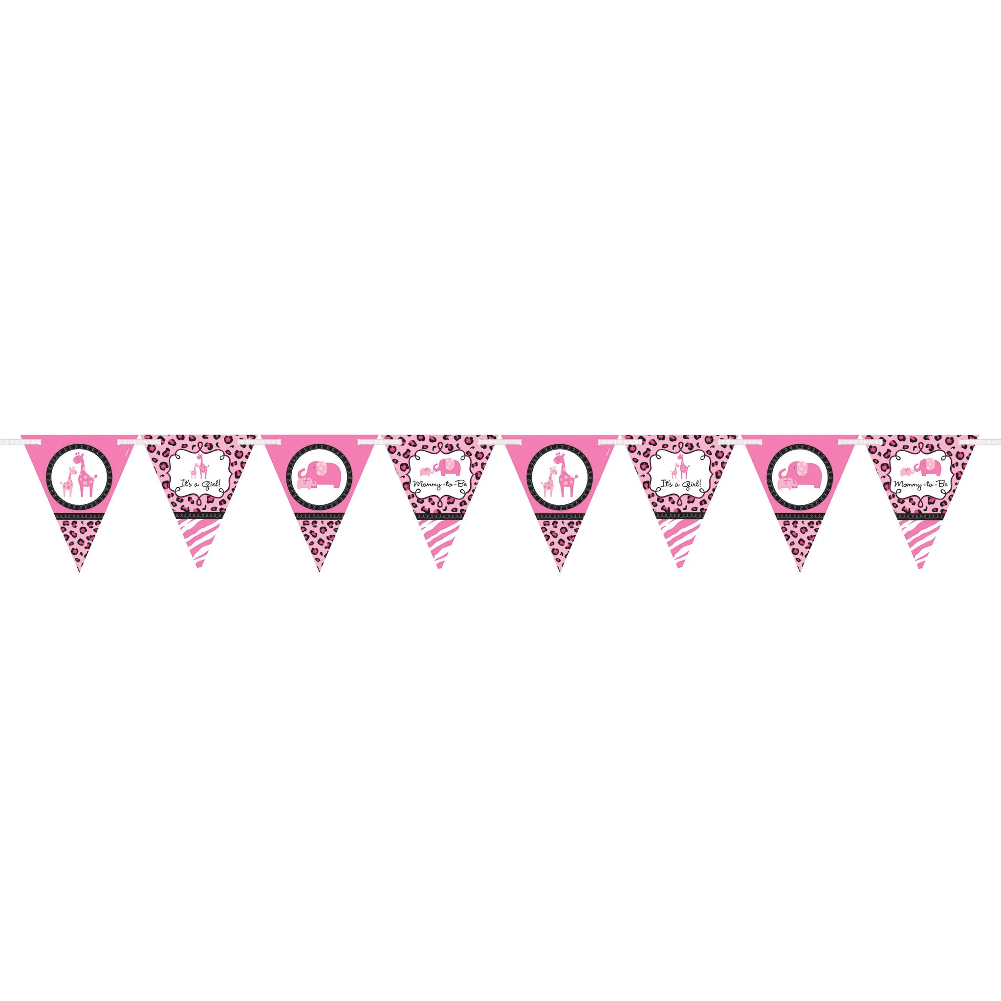 Sweet Safari Girl Pennant Banner