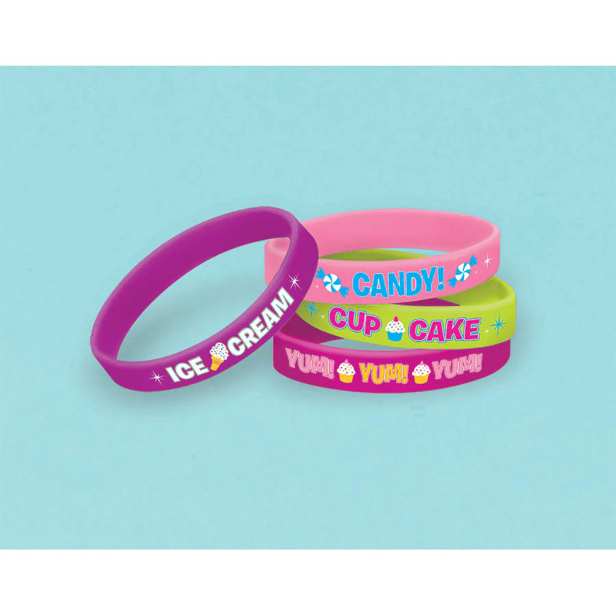 Sweet Shop Rubber Bracelets (4ct)