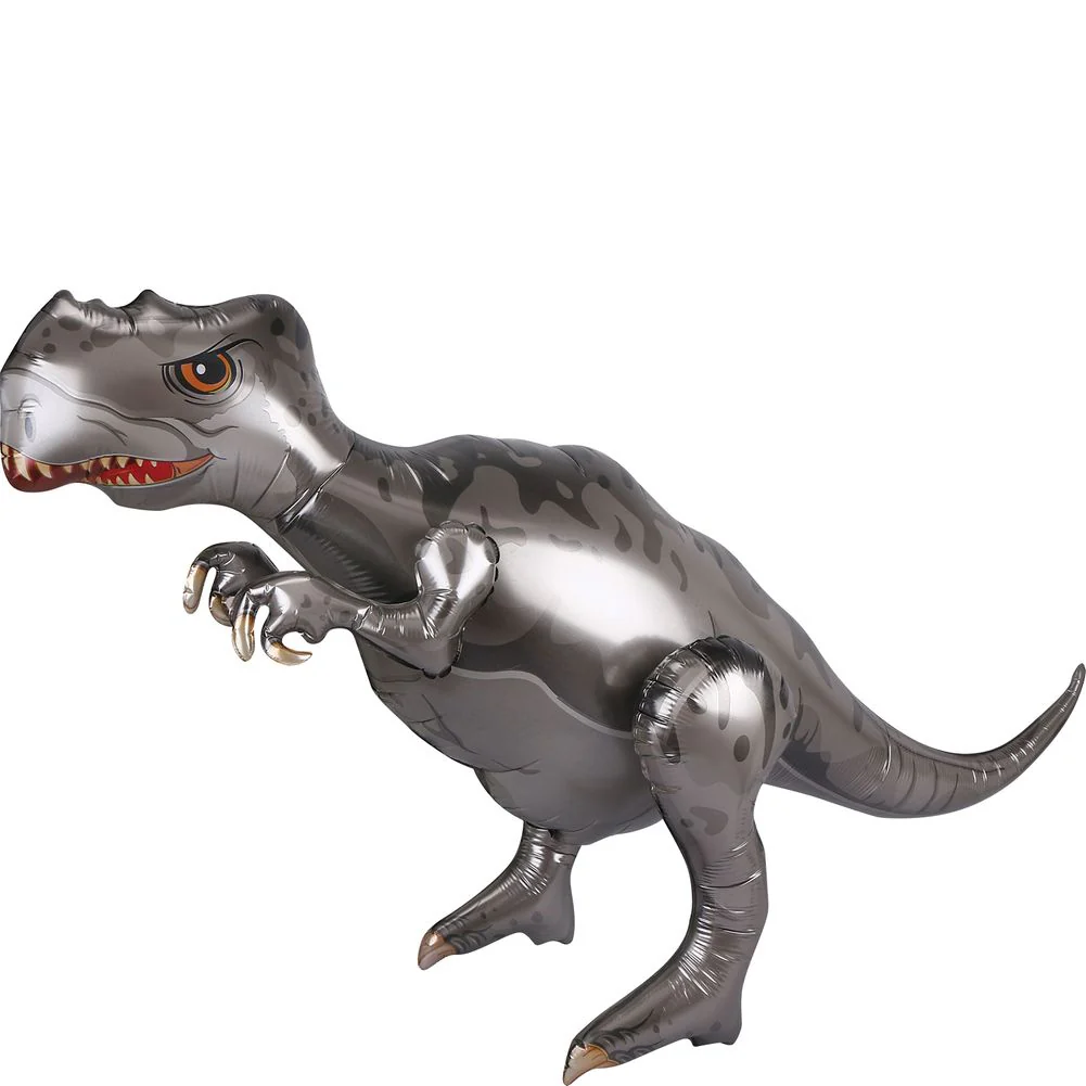T-Rex Dinosaur 4D Button Air Inflate Foil Balloon (1ct)