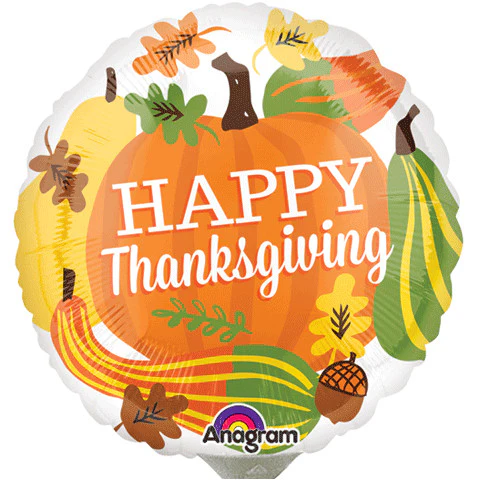 Thanksgiving Gourds Micro Foil Balloon