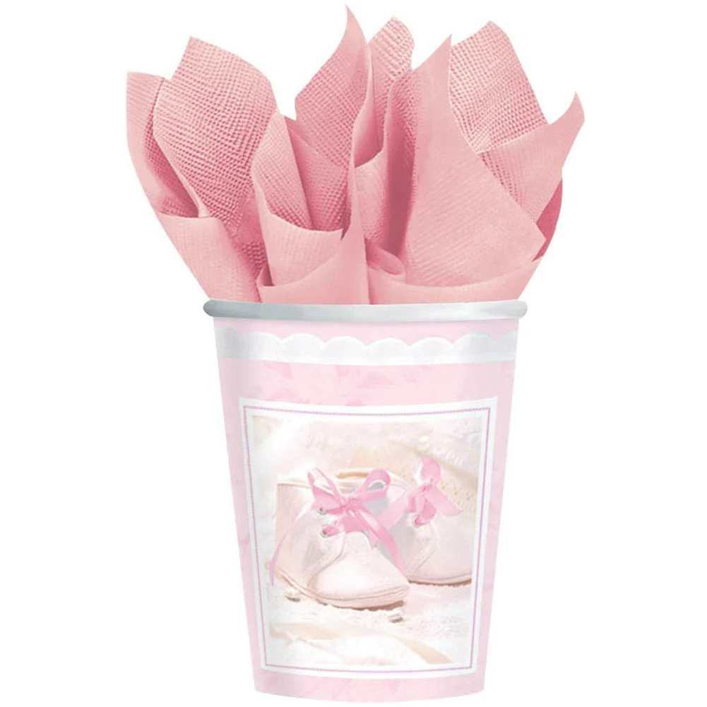 Tiny Blessing Pink 9oz Paper Cups (8ct)