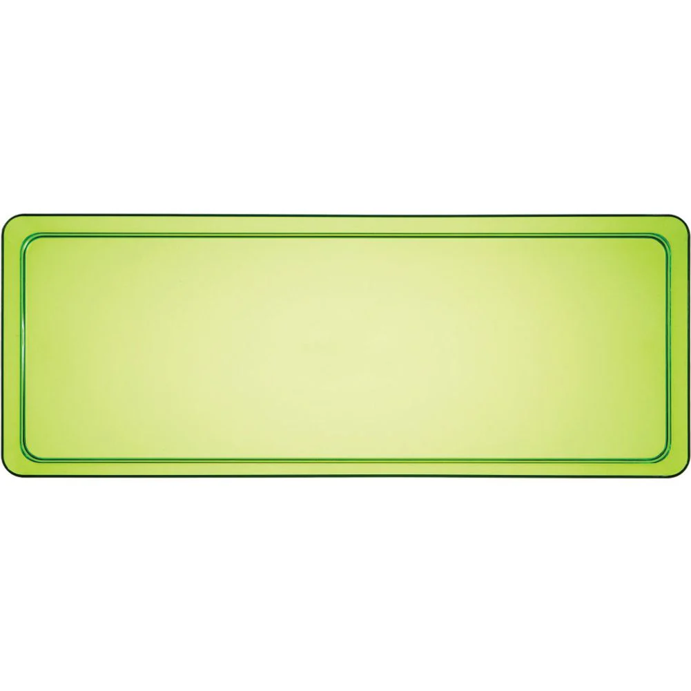 Translucent Green Plastic 6" X 15" Serving Tray