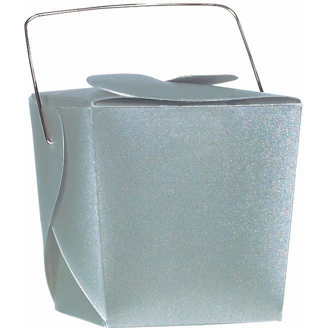 Transluscent Silver Favor Pails