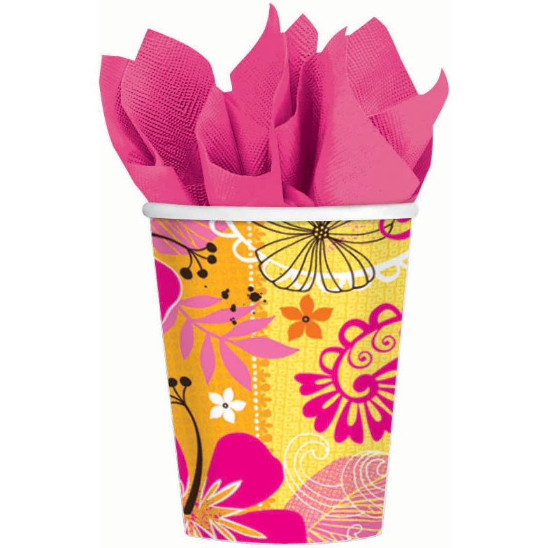Tropical Heat 9oz Paper Cups (8ct) - Image 2