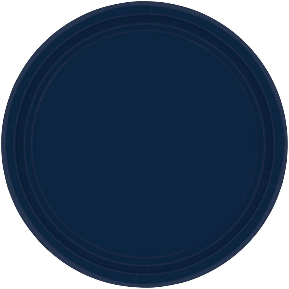 True Navy Dinner Paper Plates (20ct) - Image 2