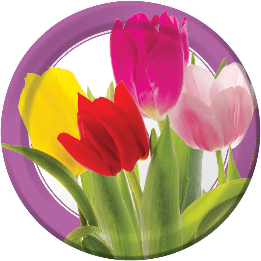 Tulip Joy Dessert Plates (8ct)