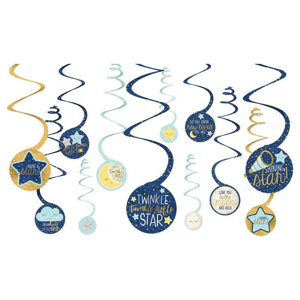 Twinkle Little Star Hanging Swirls (12 ct)