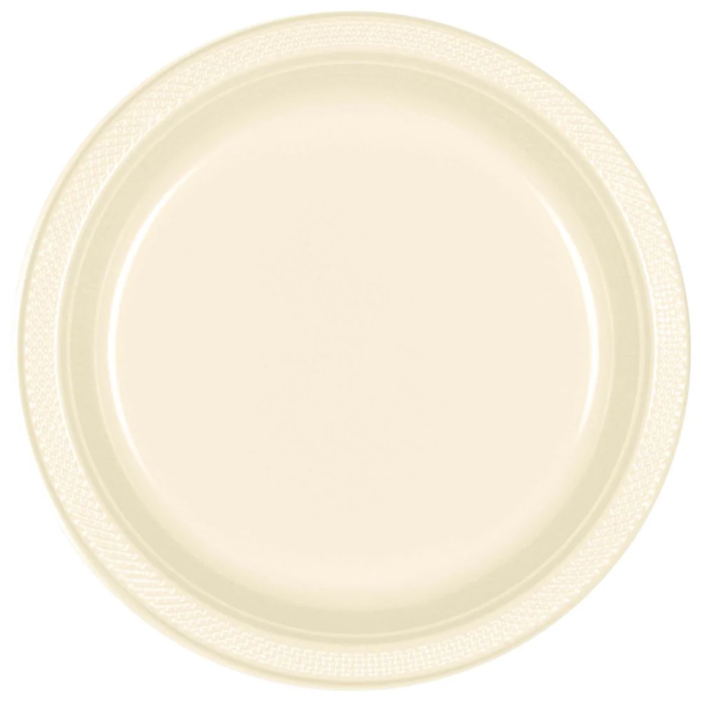 Vanilla Creme Plastic Dessert Plates (20ct)