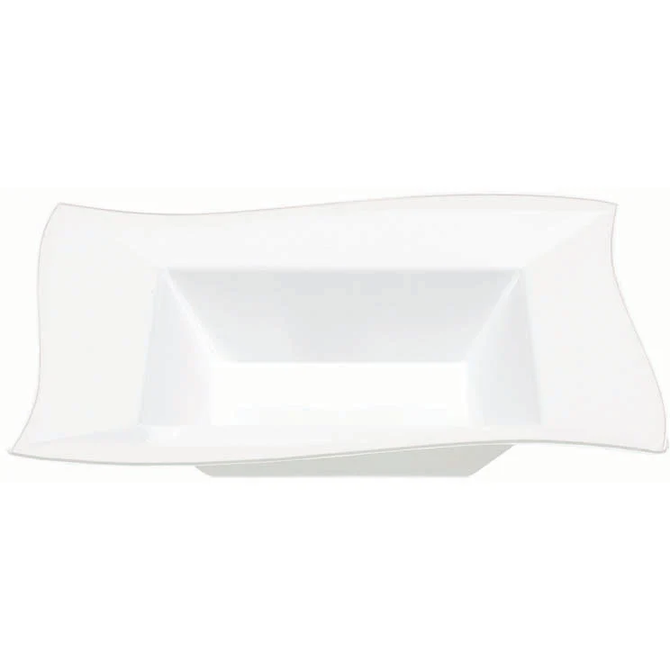 Wavy Square Bowl - White