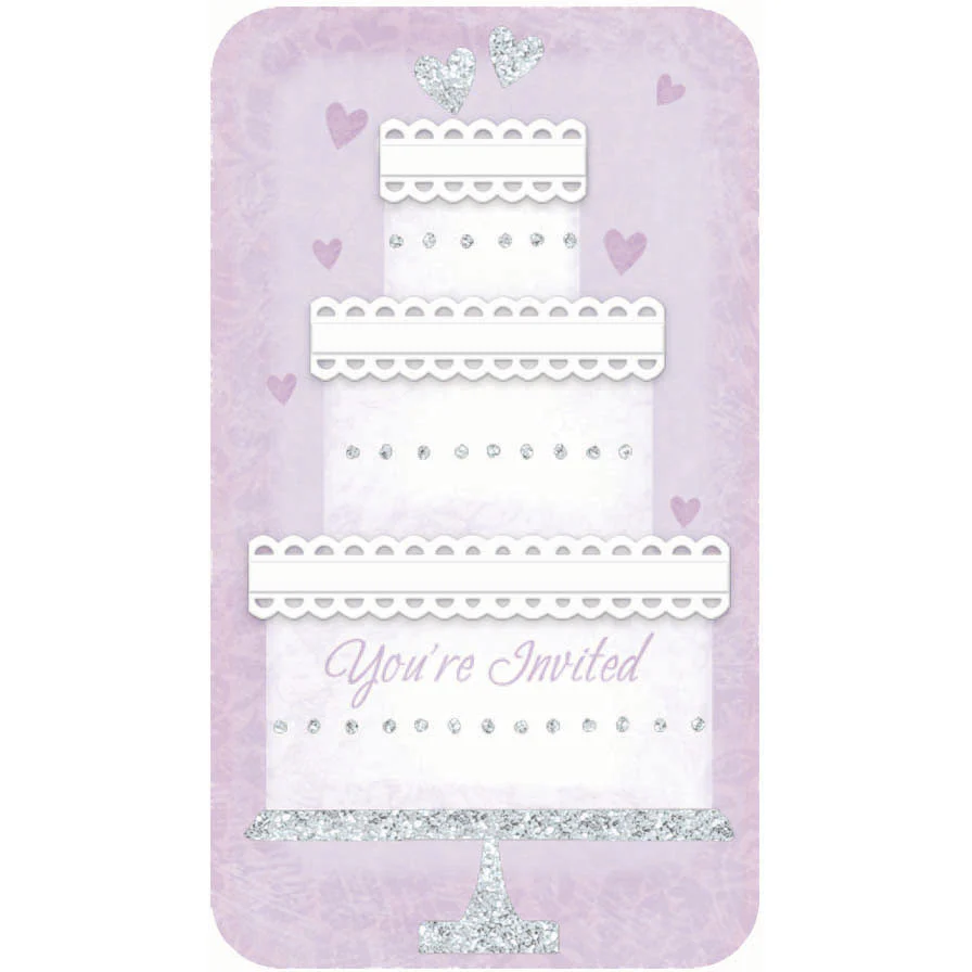 Wedding Cake Novelty Invites (12ct)