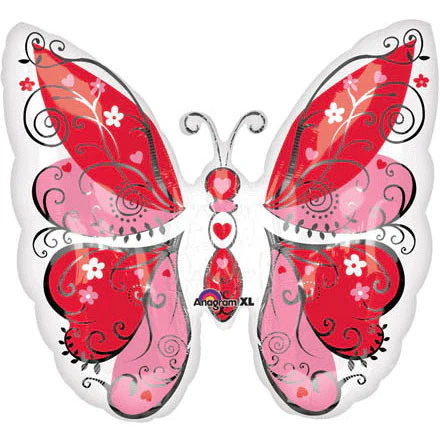 Whimsical Hearts Butterfly Super Shape