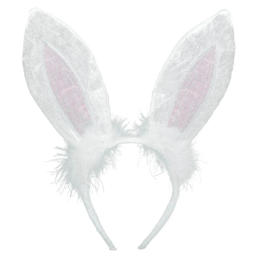 White Bunny Ears Headband