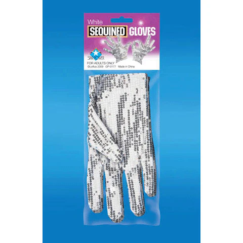 White Sequined Gloves