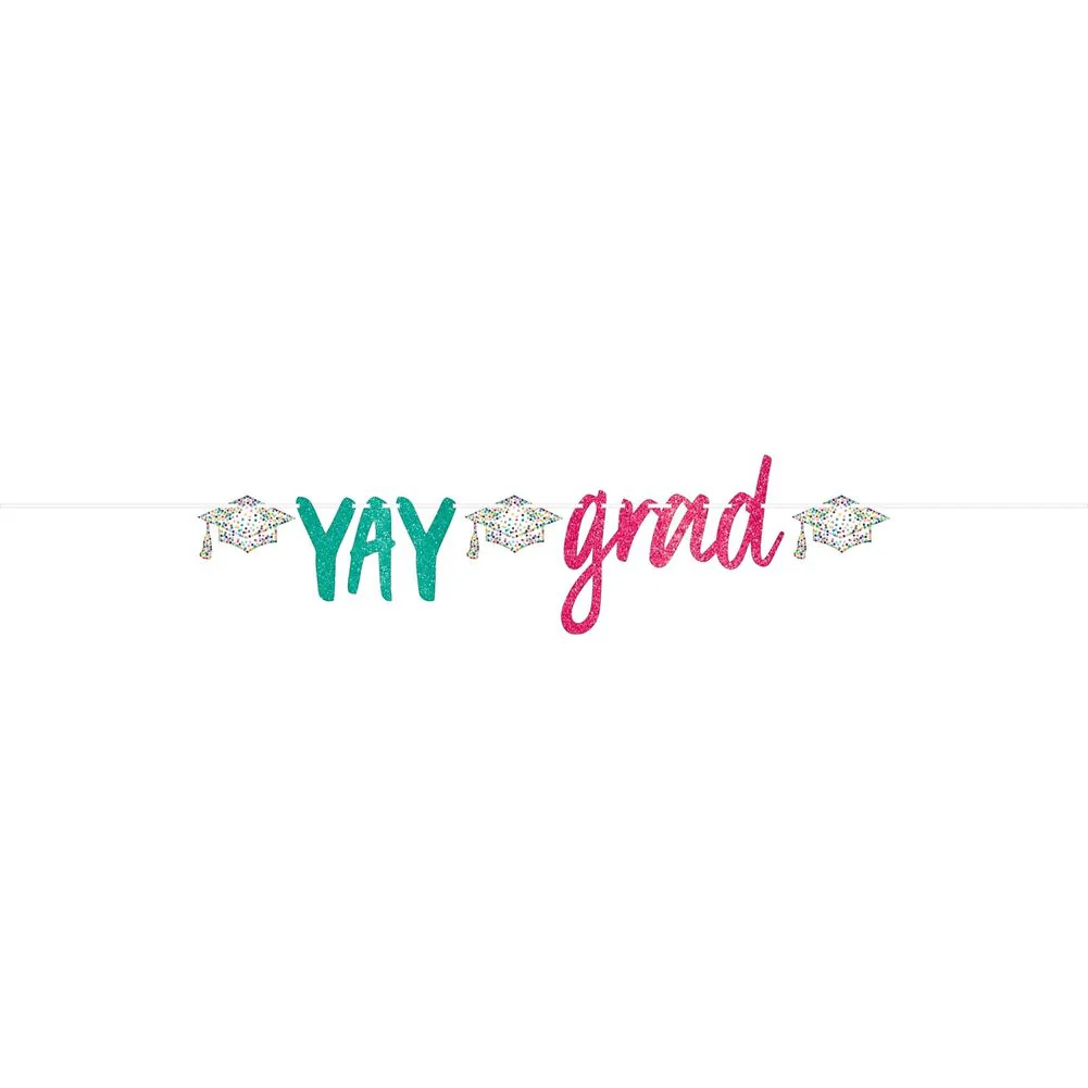 Yay Grad Script Letter Banner