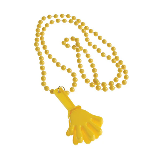 Yellow Hand Clapper Necklaces